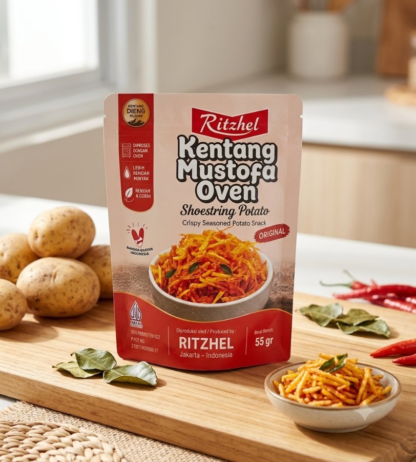 Kentang Mustofa  Oven Original isi 55 g