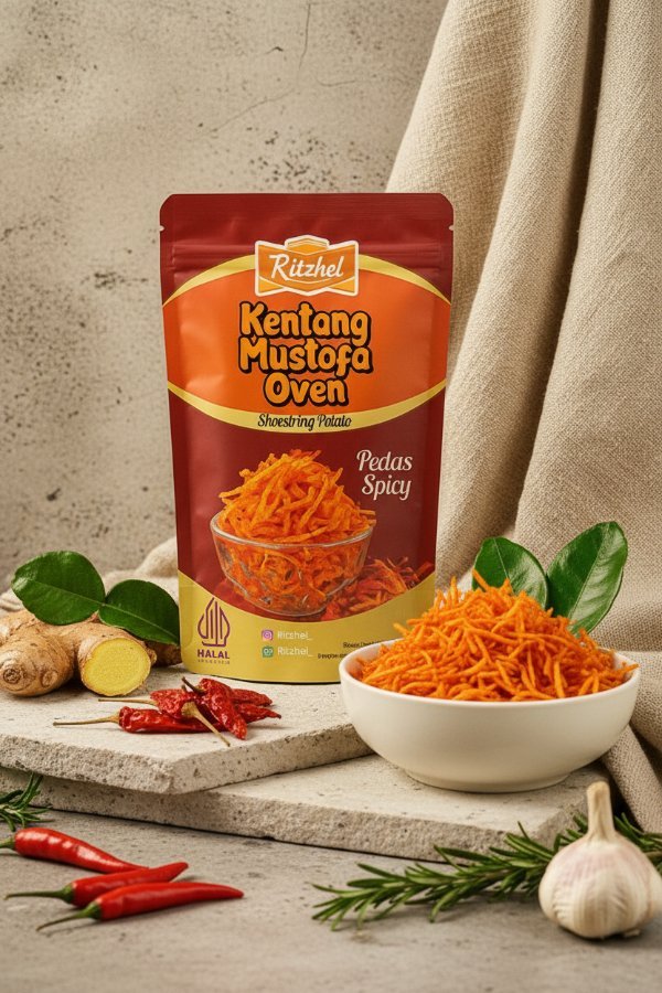 Kentang Mustofa Oven Pedas isi 100g