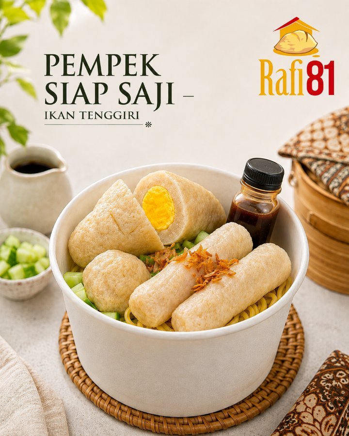 Paket  Pempek Ikan Tenggiri Siap Makan isi 5 pcs
